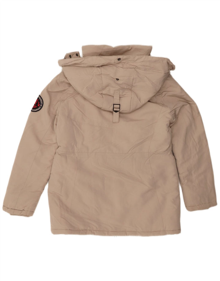 Женская парка Superdry с капюшоном UK 12, средний бежевый