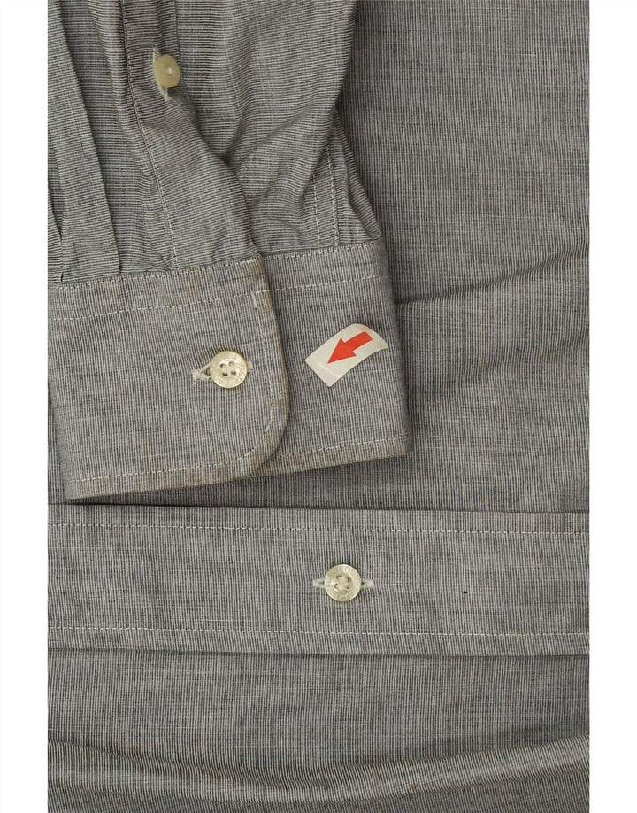 Мужская рубашка Lacoste, размер 45 XL, серая, хлопок