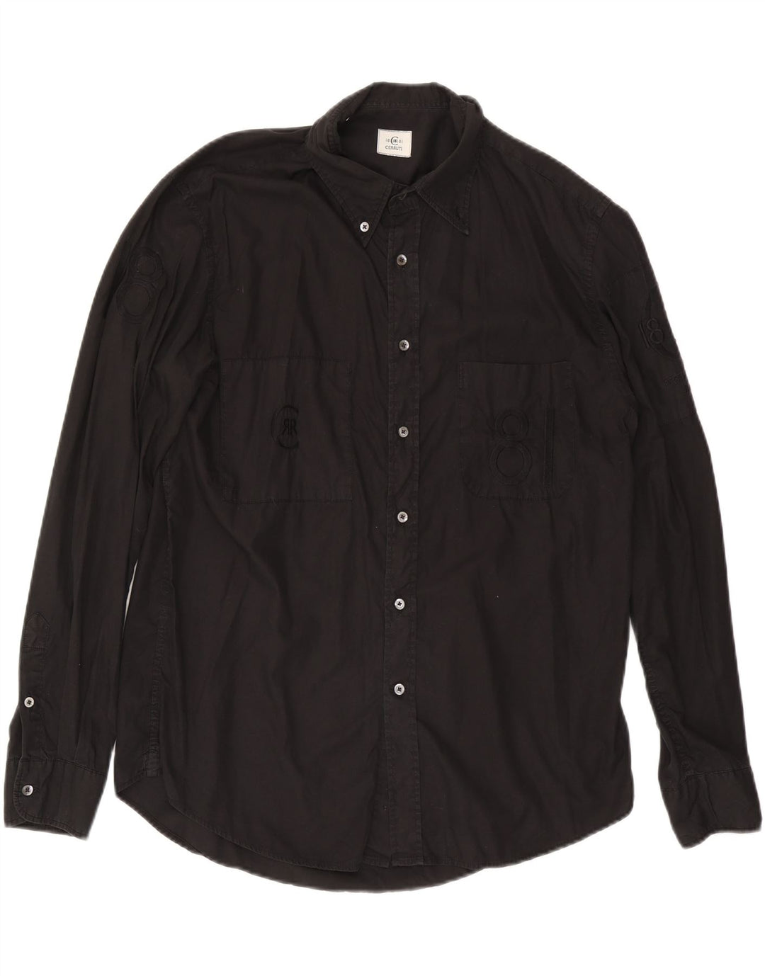 CERRUTI 1881 Мужская рубашка с рисунком XL, черная