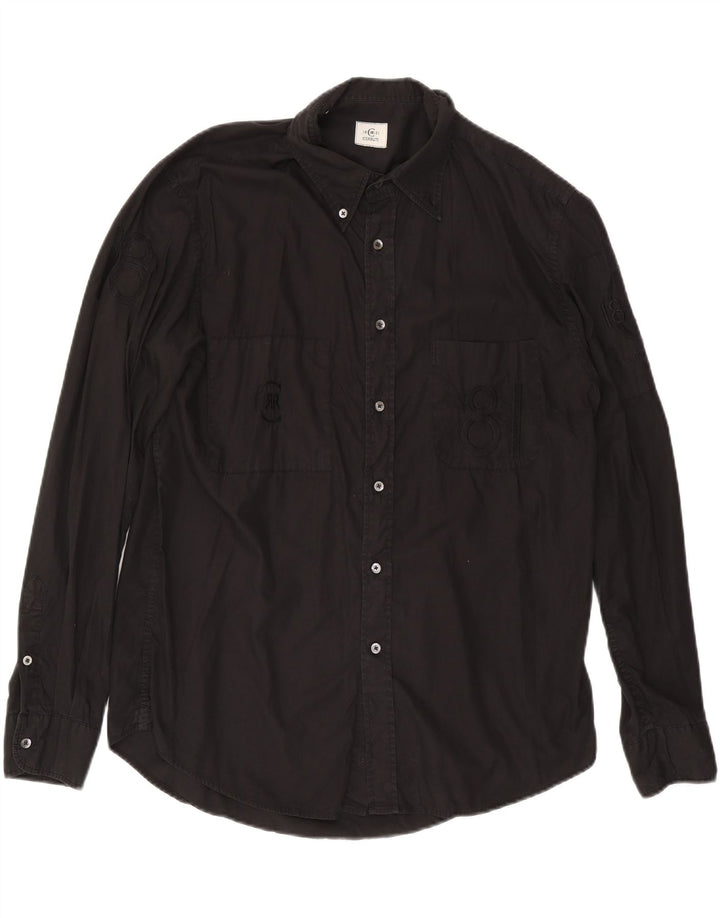 CERRUTI 1881 Мужская рубашка с рисунком XL, черная