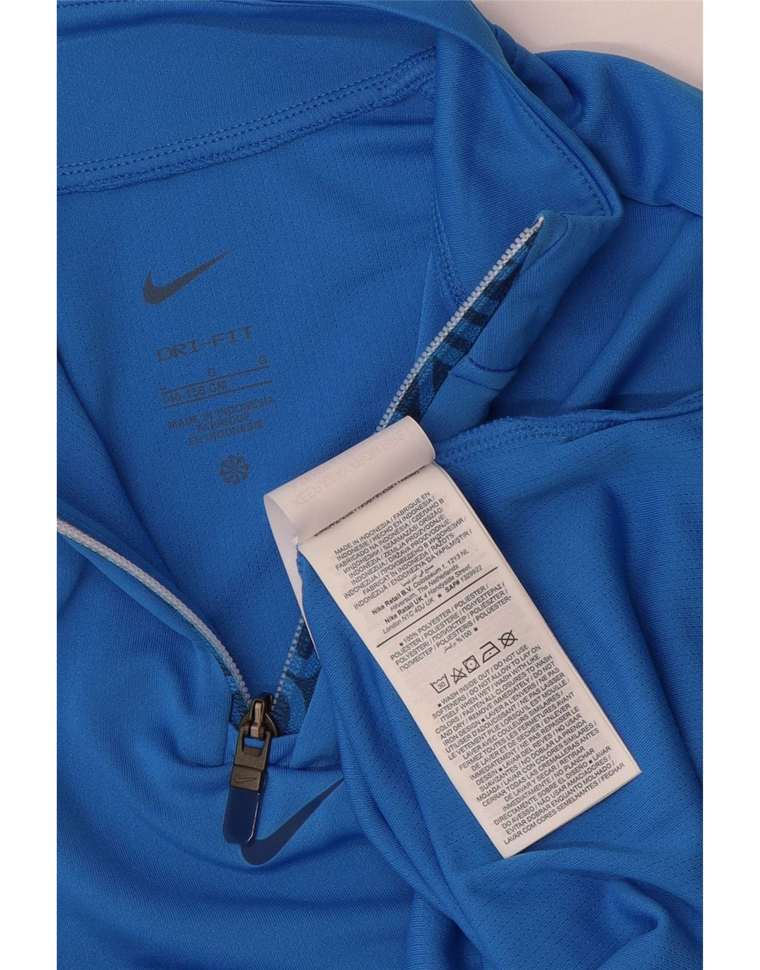 Спортивный костюм-пуловер с воротником на молнии Nike для девочек 12–13 лет, большой синий