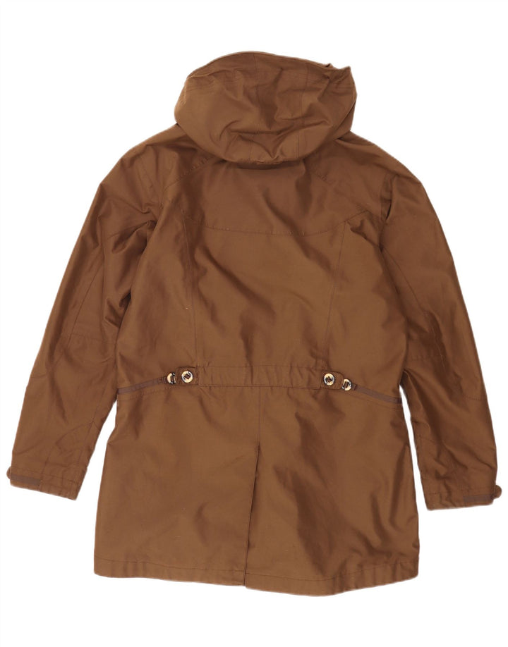 Женская ветровка с капюшоном Jack Wolfskin UK 16, большая коричневая полиэстер