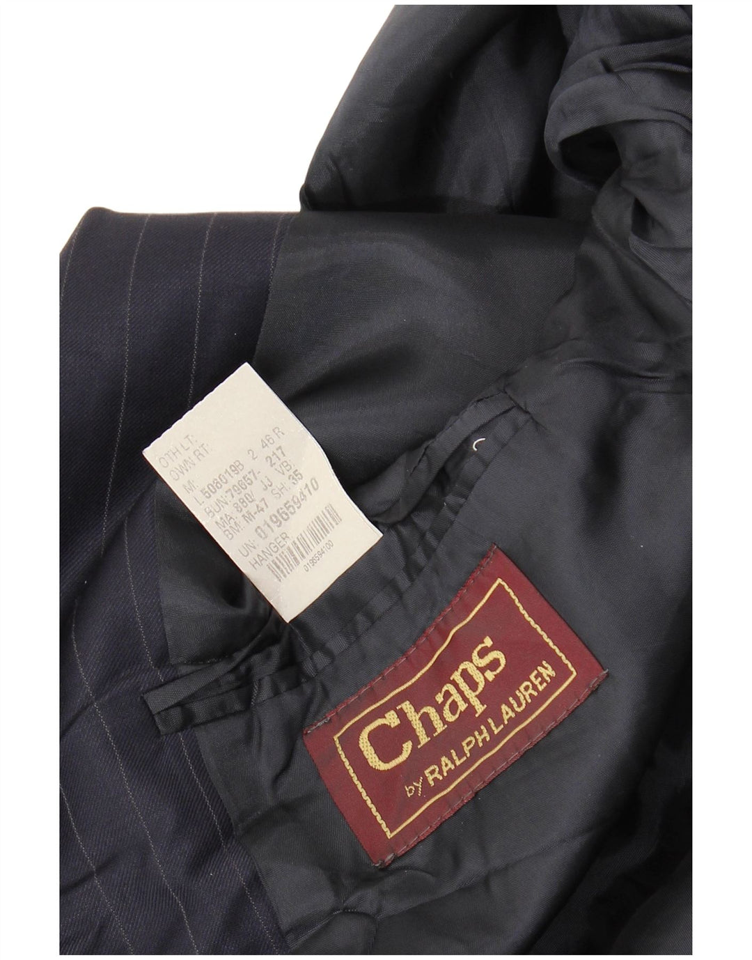 Мужской пиджак Chaps Ralph Lauren UK 46 2XL Темно-синий в тонкую полоску