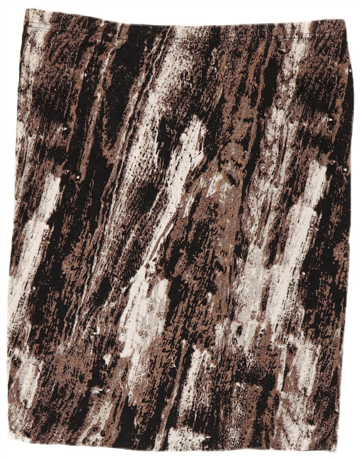 MOSSIMO Женская прямая юбка 2XL W40 Коричневая вискоза с цветными блоками