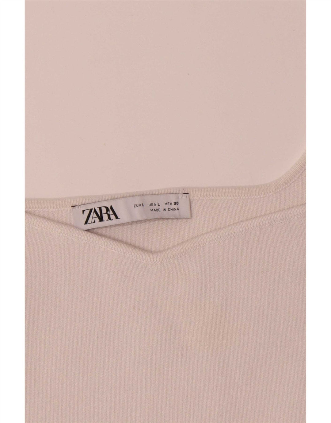 Женский укороченный топ на бретельках Zara UK 14, большой белый полиэстер