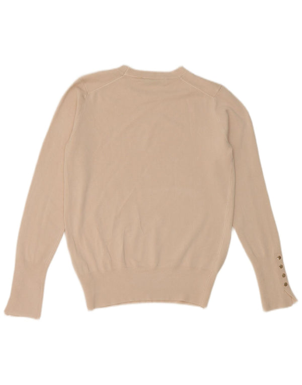 Мужской укороченный свитер с вырезом лодочкой Zara UK 12, средний бежевый, вискоза