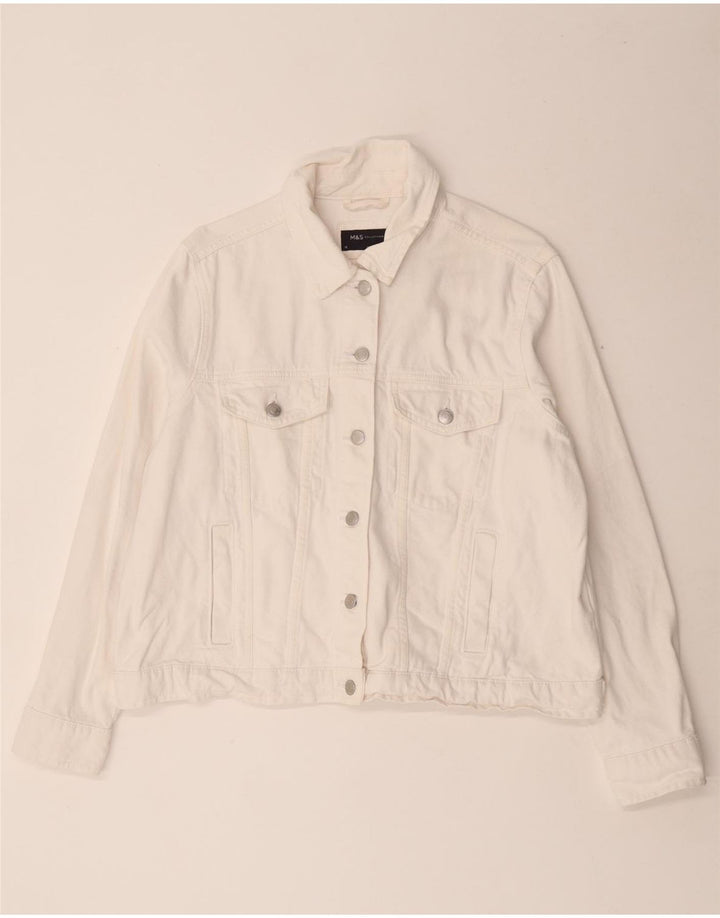 Женская джинсовая куртка Marks & Spencer UK 18 XL, белый хлопок