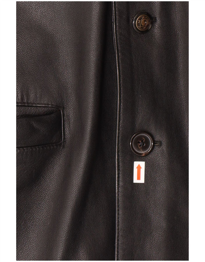 Мужская кожаная куртка ROUTE 66 UK 40, большая черная кожа