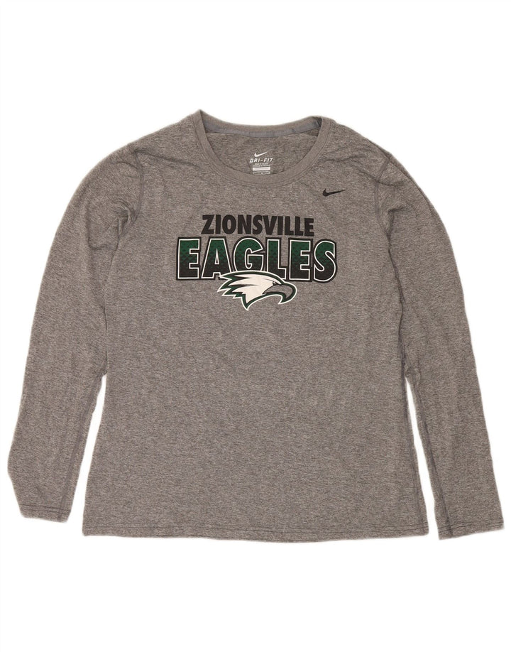 Мужские кроссовки Nike Zionsville Eagles с длинным рукавом и рисунком, средний серый, в крапинку