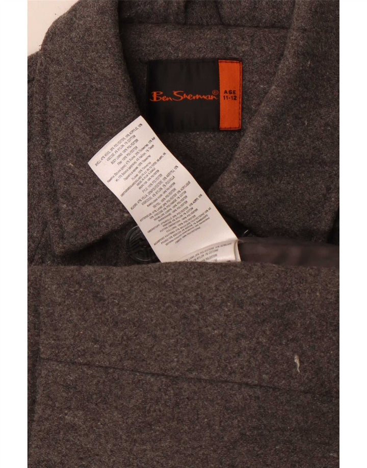 Бушлат Ben Sherman для мальчиков 11–12 лет, серая шерсть