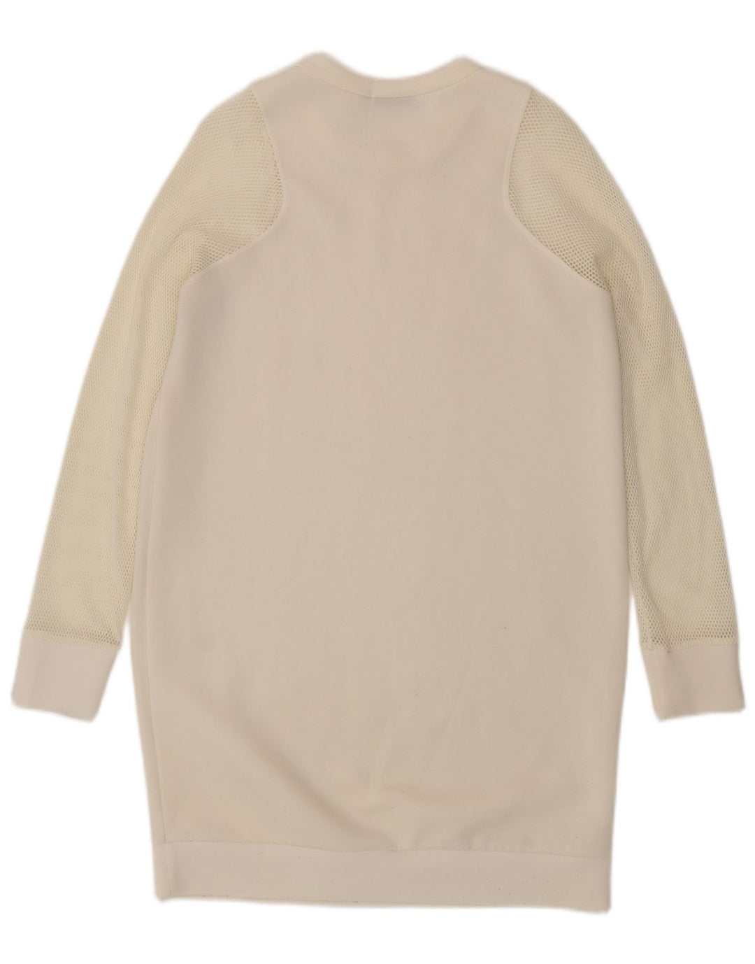 Женское платье-свитшот Zara UK 12, средний белый цвет