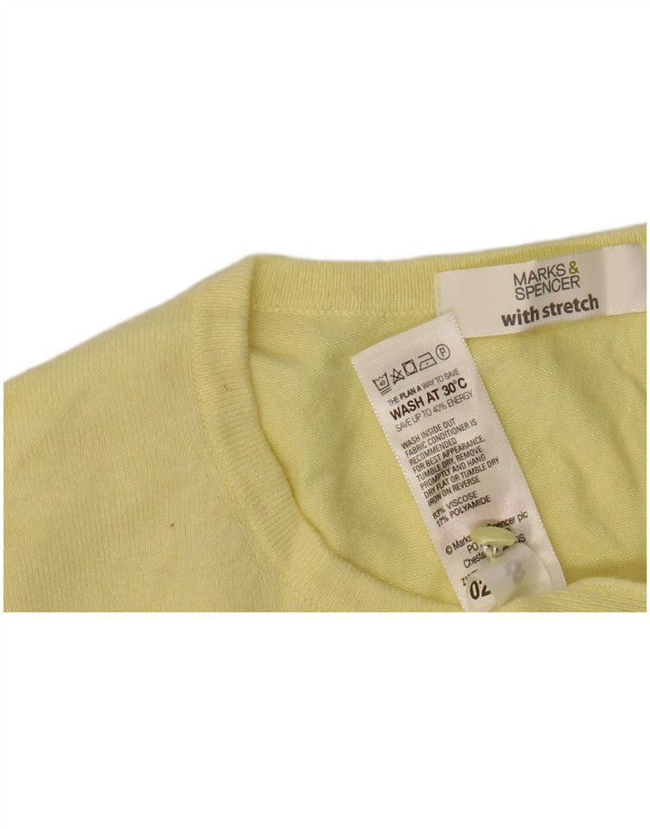 Женский кардиган Marks & Spencer UK 12, средний желтый вискоза