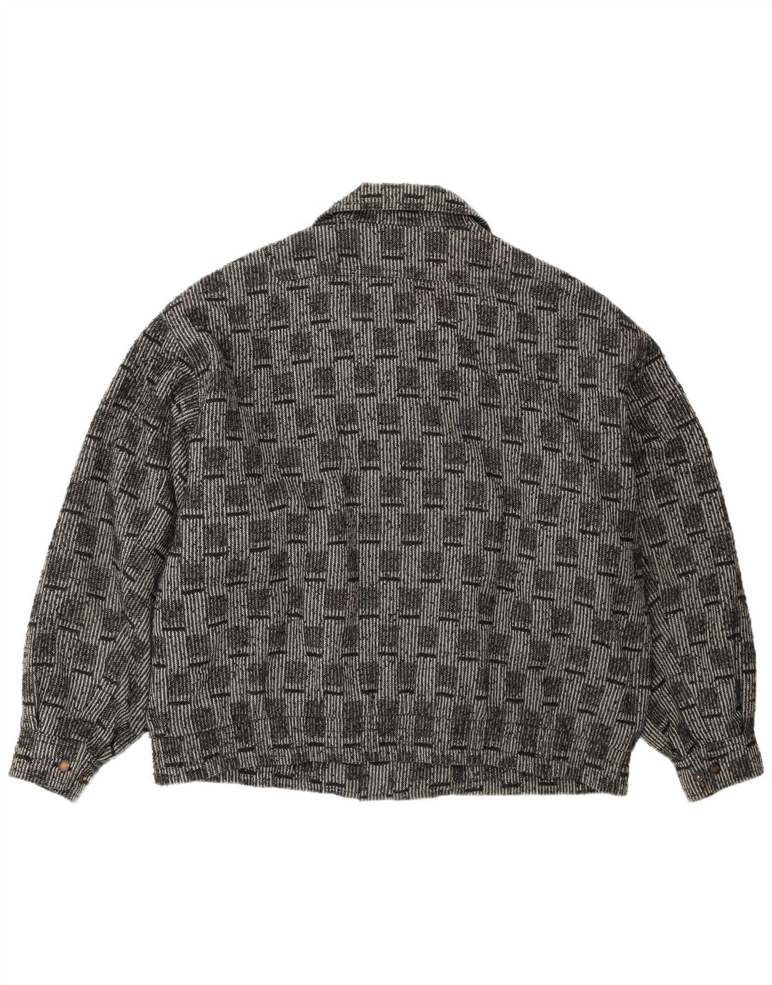 Мужской бомбер VINTAGE IT 52 XL Серый Шерстяной Клетчатый