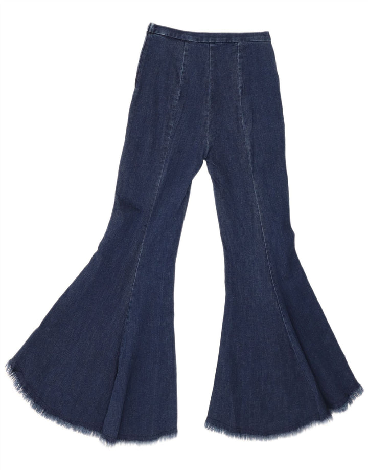 Женские расклешенные джинсы Zara XS W24 L29 темно-синие
