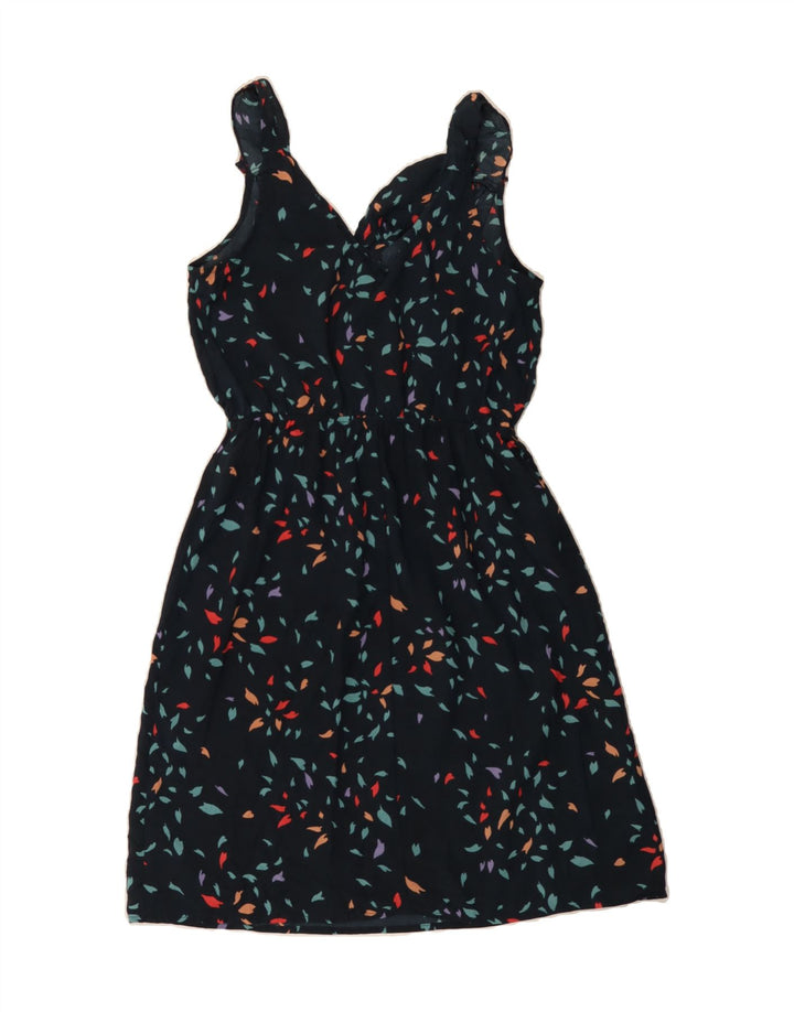 MOSSIMO Womens Sleeveless A-Line Dress UK 8 Small Navy Blue Spotted Vintage Mossimo and Second-Hand Mossimo from Messina Hembry 