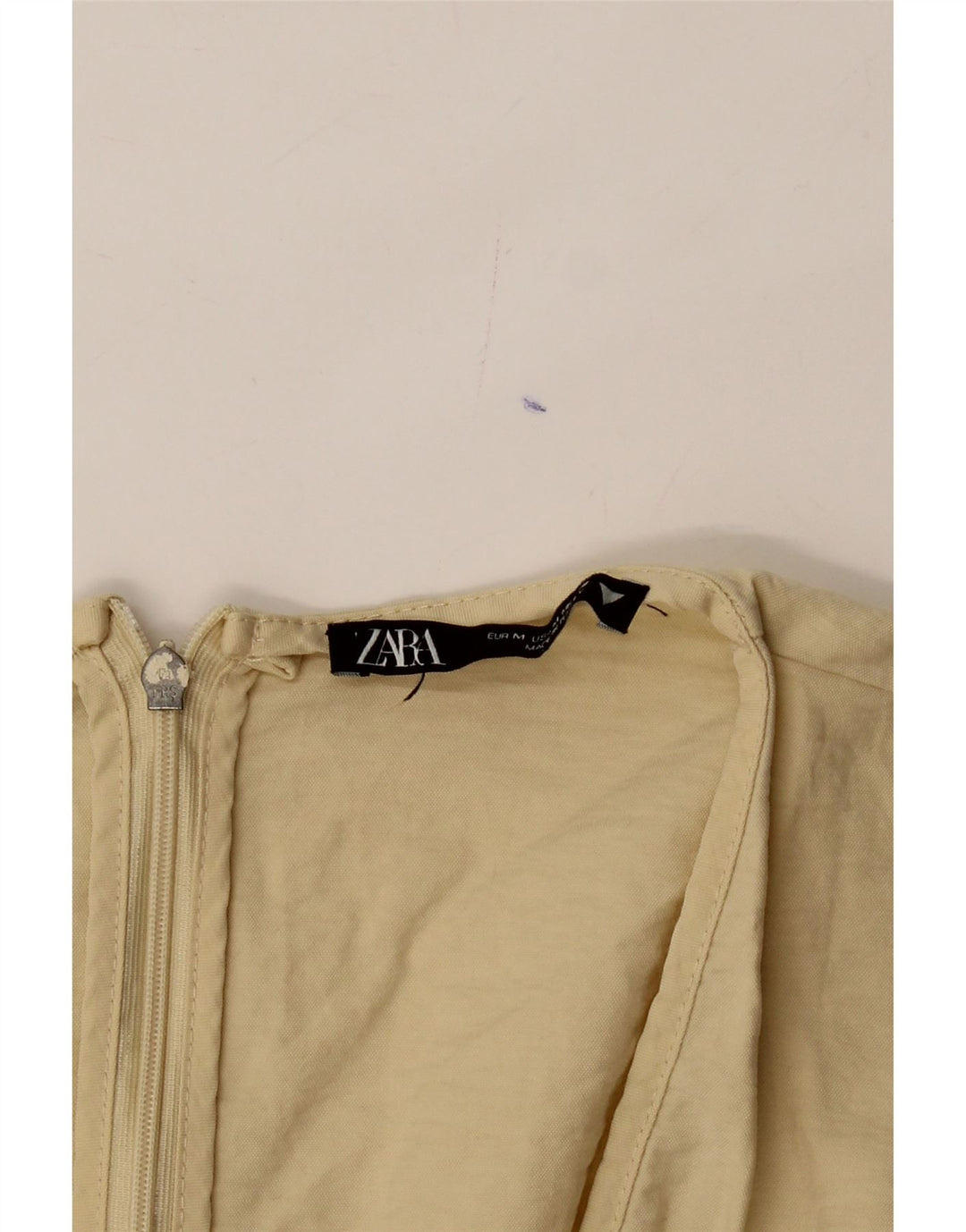 ZARA Womens Playsuit UK 12 Medium Yellow Cotton Vintage Zara and Second-Hand Zara from Messina Hembry 