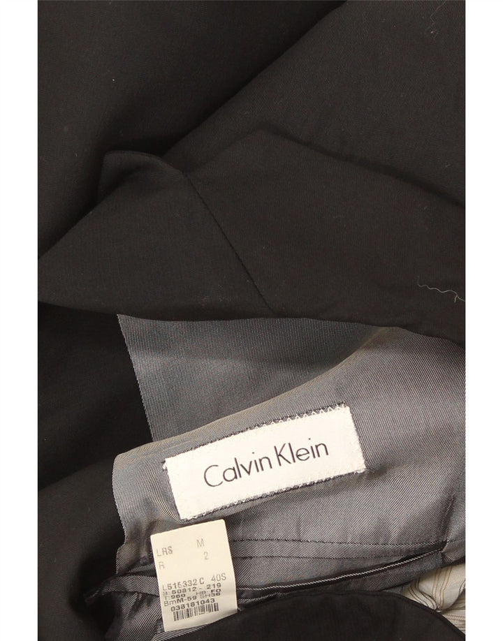 Мужской пиджак Calvin Klein на 3 пуговицах, Великобритания 38, средний черный, шерстяной