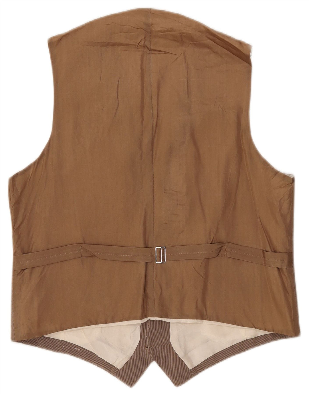 Винтажный мужской жилет IT 52, большой коричневый в тонкую полоску