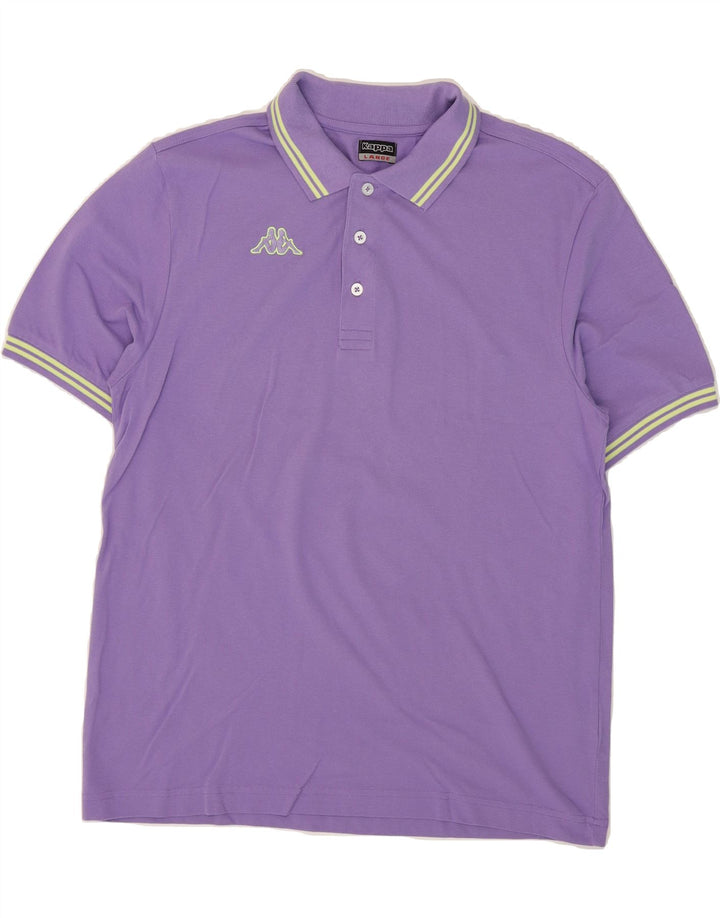 KAPPA Mens Polo Shirt Large Purple Cotton Vintage Kappa and Second-Hand Kappa from Messina Hembry 