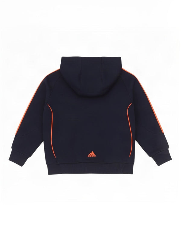 Adidas Свитер с капюшоном и молнией Predator для мальчиков 5–6 лет, темно-синий