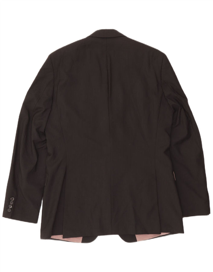 Мужской пиджак с 2 пуговицами Hugo Boss, размер 102, большой, черный, шерстяной