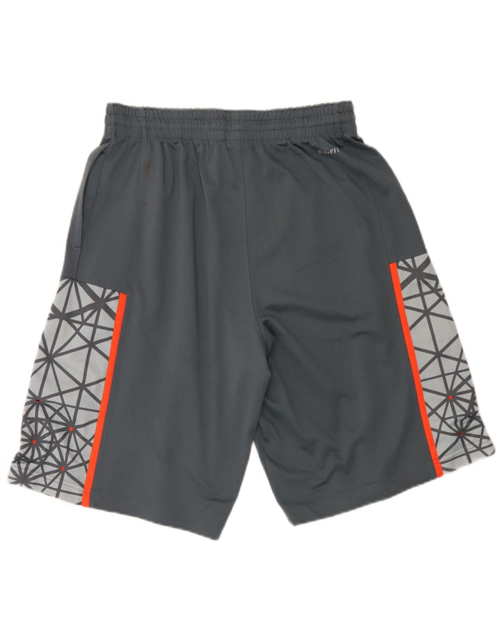 Мужские спортивные шорты Nike Dri Fit с графическим рисунком, средний серый полиэстер с геометрическим рисунком