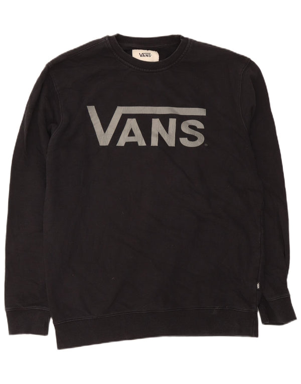 Мужской свитшот с рисунком Vans XL, черный хлопок