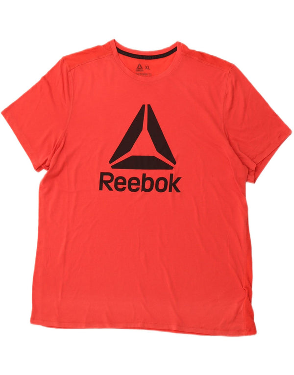 REEBOK Мужская футболка с рисунком Top XL Красный Полиэстер Спорт