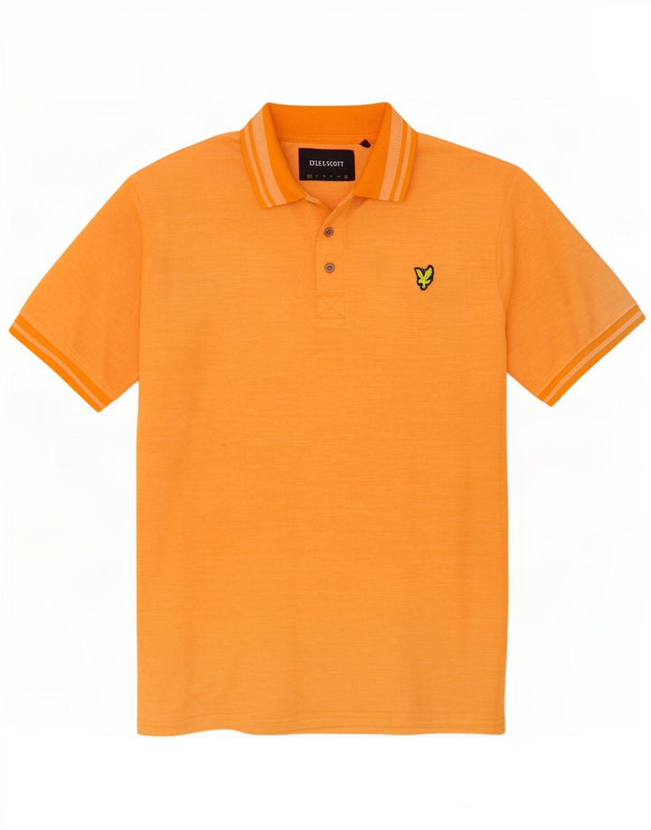 Мужская рубашка-поло Lyle & Scott 2XL оранжевая, хлопок