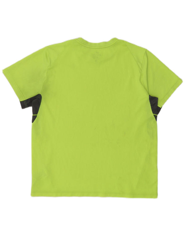 Мужская футболка Nike Dri Fit Top XL, зеленый полиэстер с цветными блоками