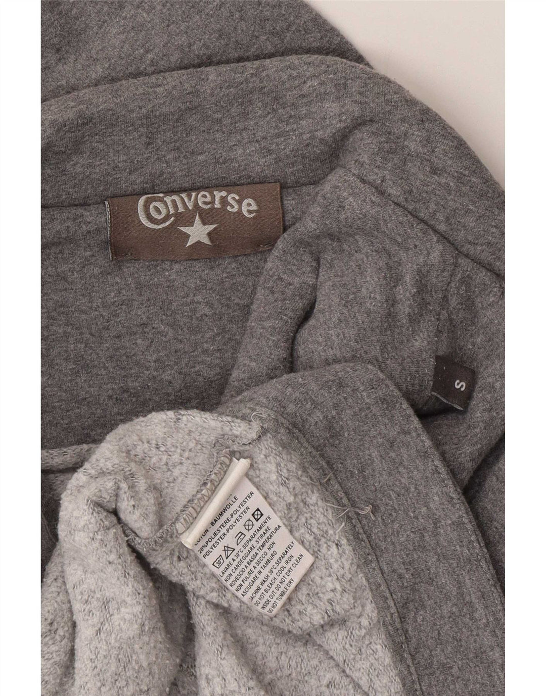 Женский пиджак на 1 пуговице Converse UK 10, маленький серый хлопок в крапинку