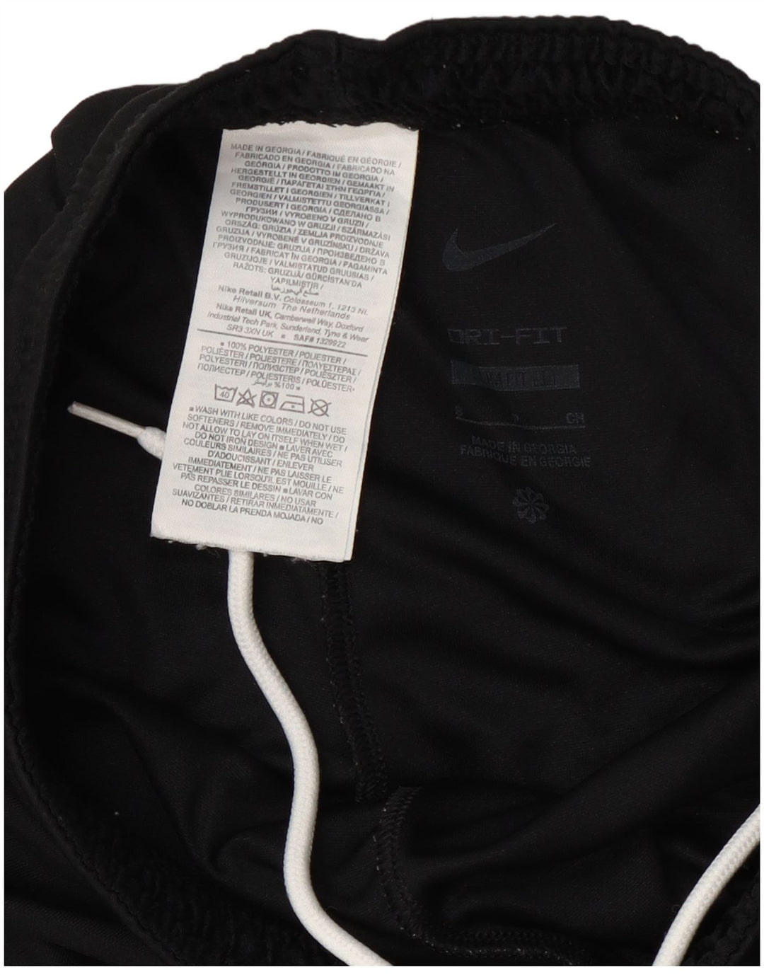 Мужские спортивные шорты Nike Dri Fit Slim, маленькие черные из полиэстера
