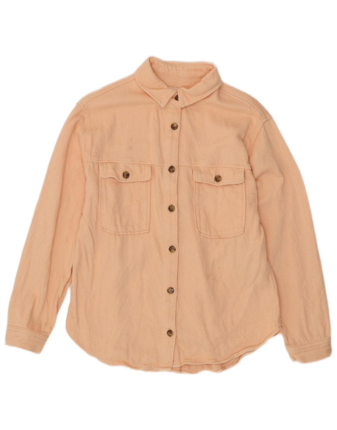 Фланелевая рубашка ZARA для девочек 13–14 лет, розовая, хлопок