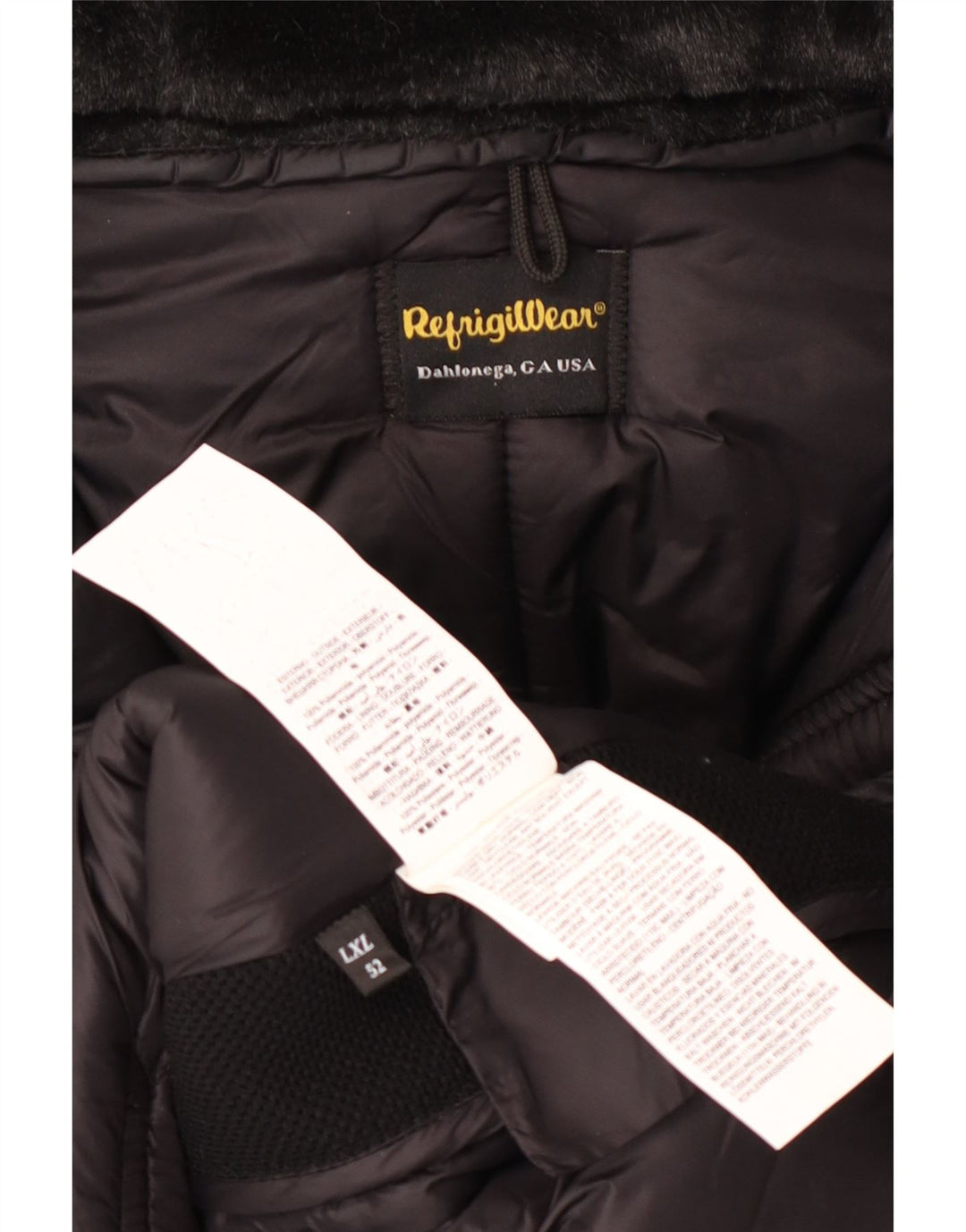 Мужская утепленная куртка Refrigiwear UK 52, большая черная, зимняя из полиамида