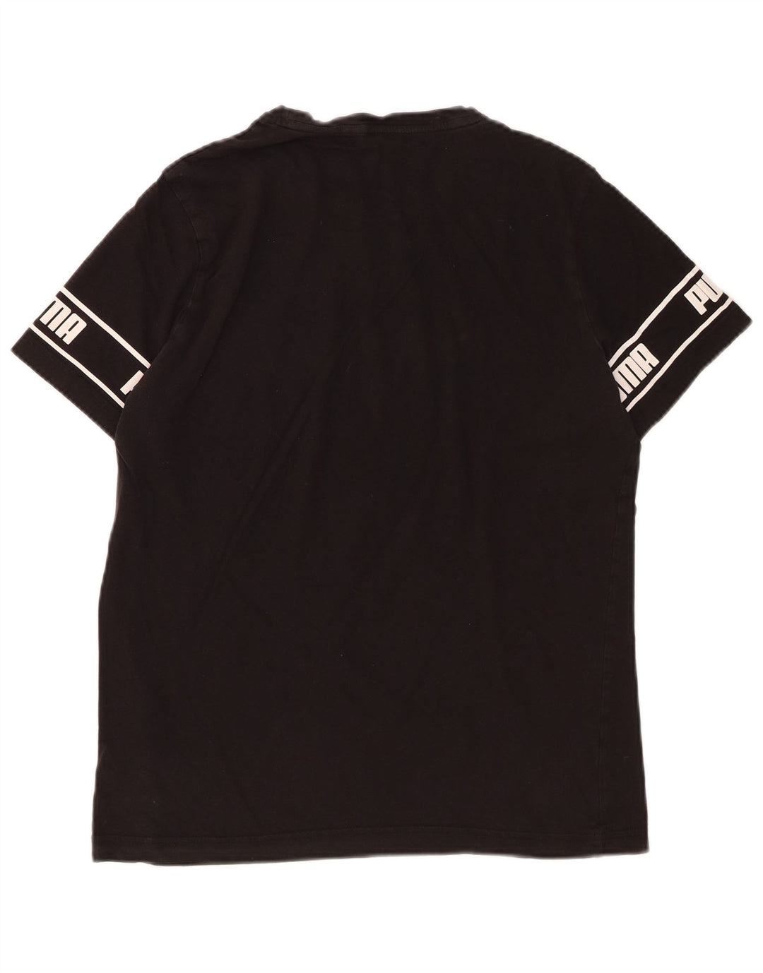 PUMA Mens Graphic T-Shirt Top Medium Black Cotton