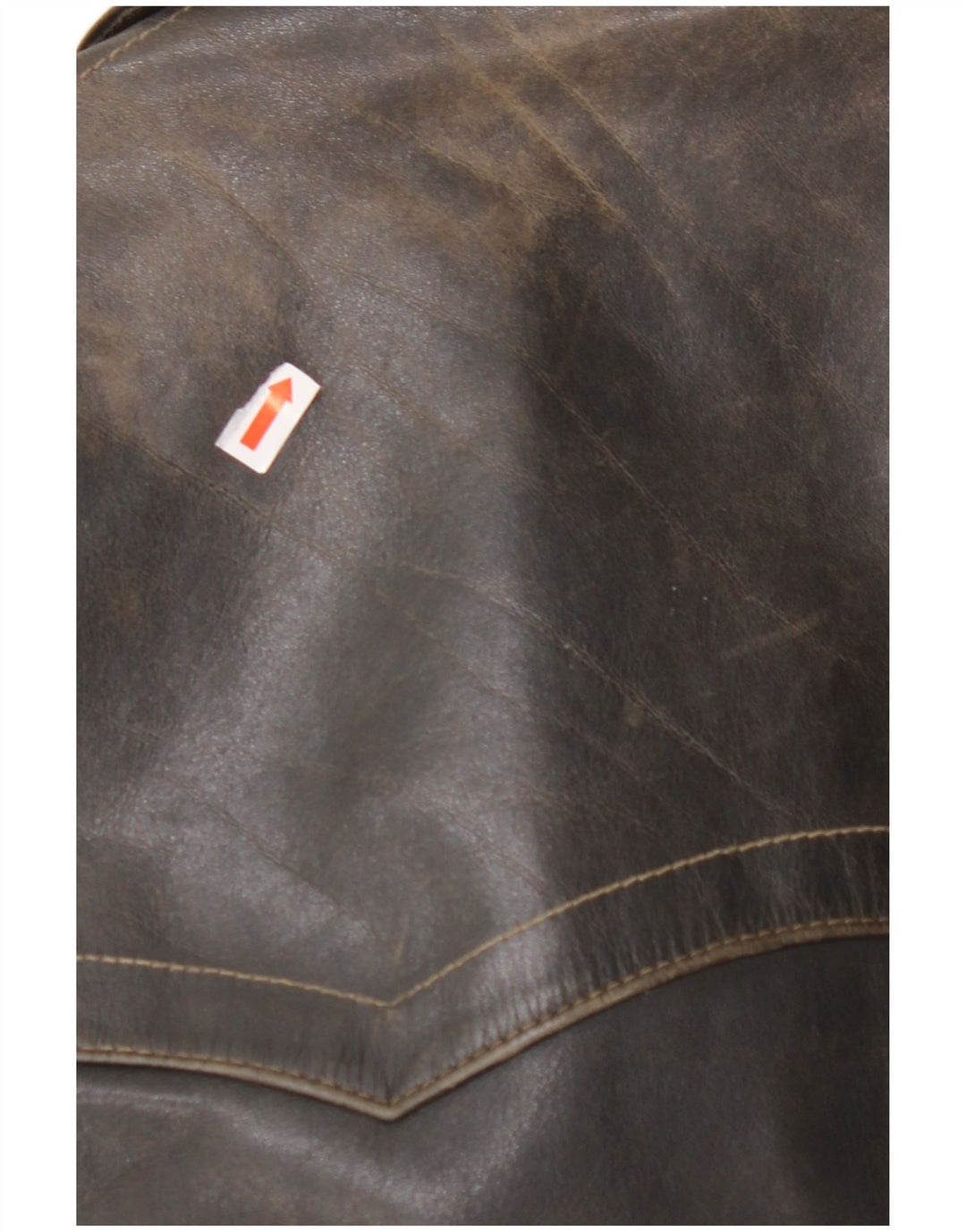 Куртка женская кожаная VINTAGE UK 14, средняя черная