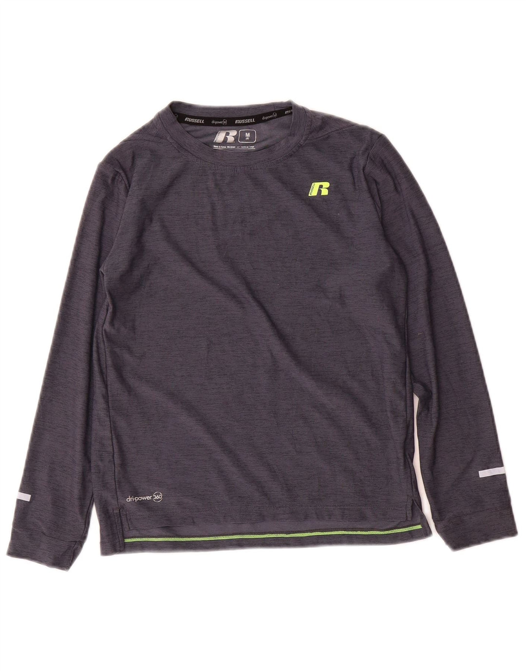 Топ Dri-Power для мальчиков Russell Athletic с длинными рукавами, 7–8 лет, средний серый