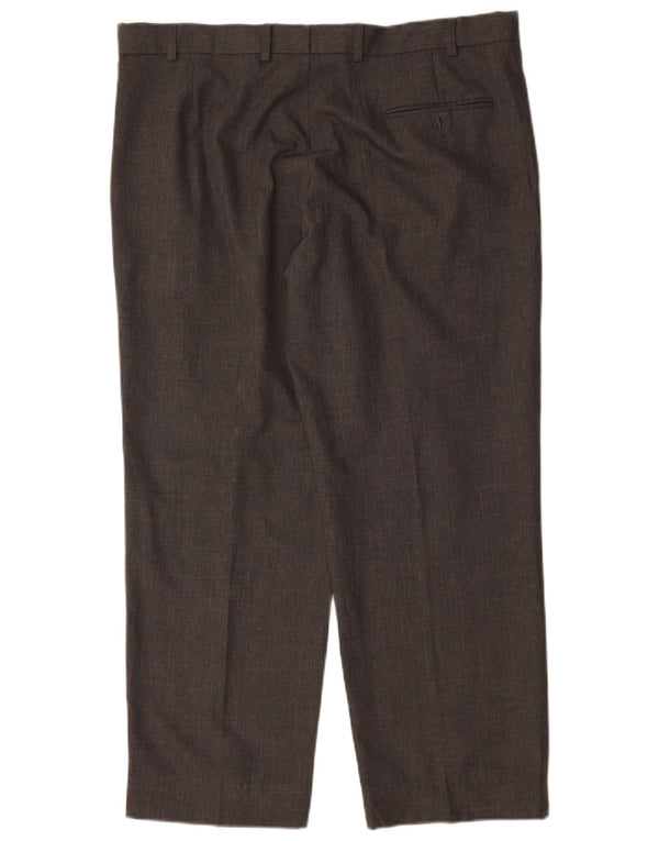 Marks & Spencer Mens Straight Regular Fit Suit Trousers W38 L29 Grey