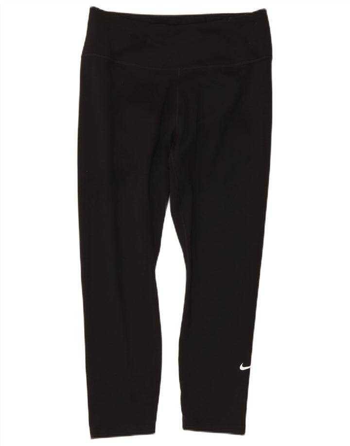 Женские леггинсы-капри Nike Dri Fit UK 12, средние, черные