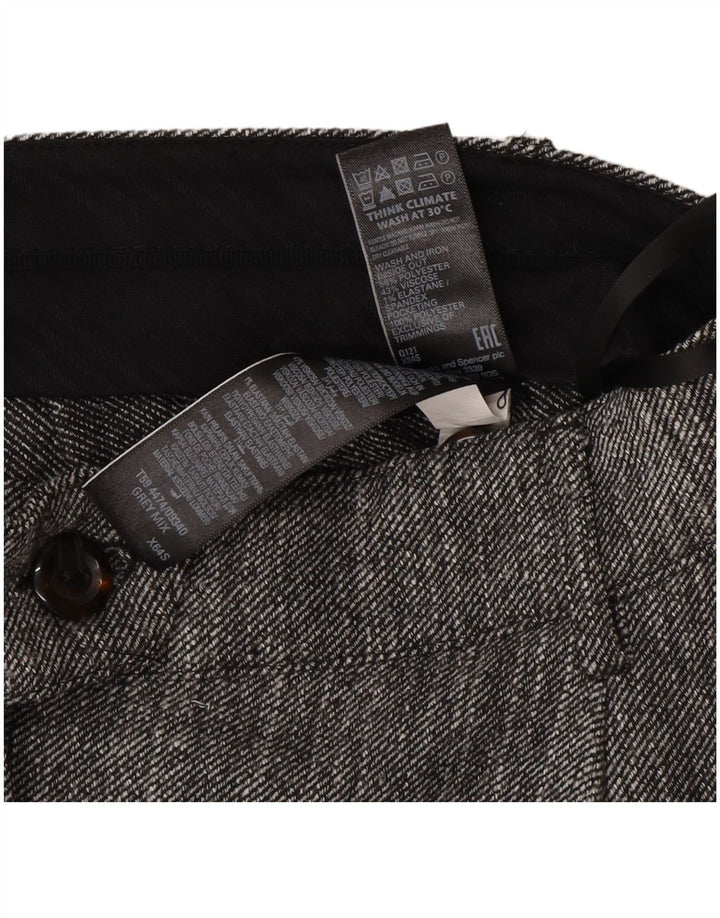 Женские прямые костюмные брюки Marks & Spencer UK 12 Medium W30 L27 Серые
