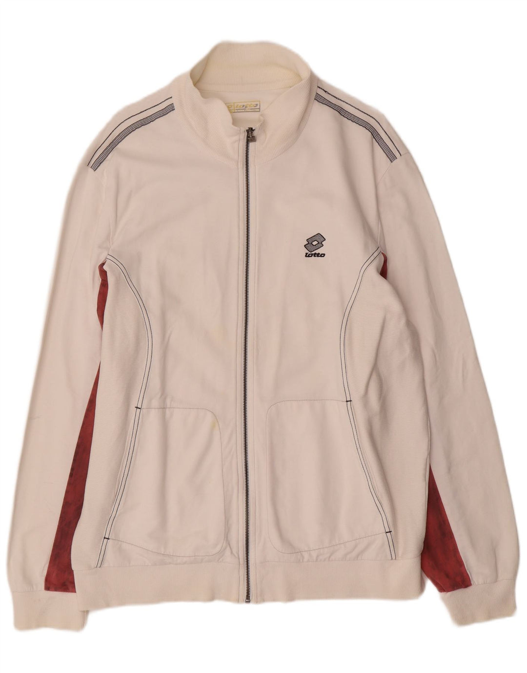 LOTTO Женский спортивный костюм Top Jacket UK 20 2XL Белый Цветной блок