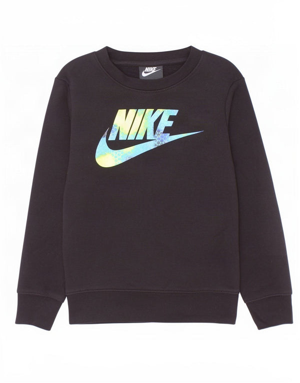 Джемпер с рисунком Nike для мальчиков, 5–6 лет, средний черный, хлопковый