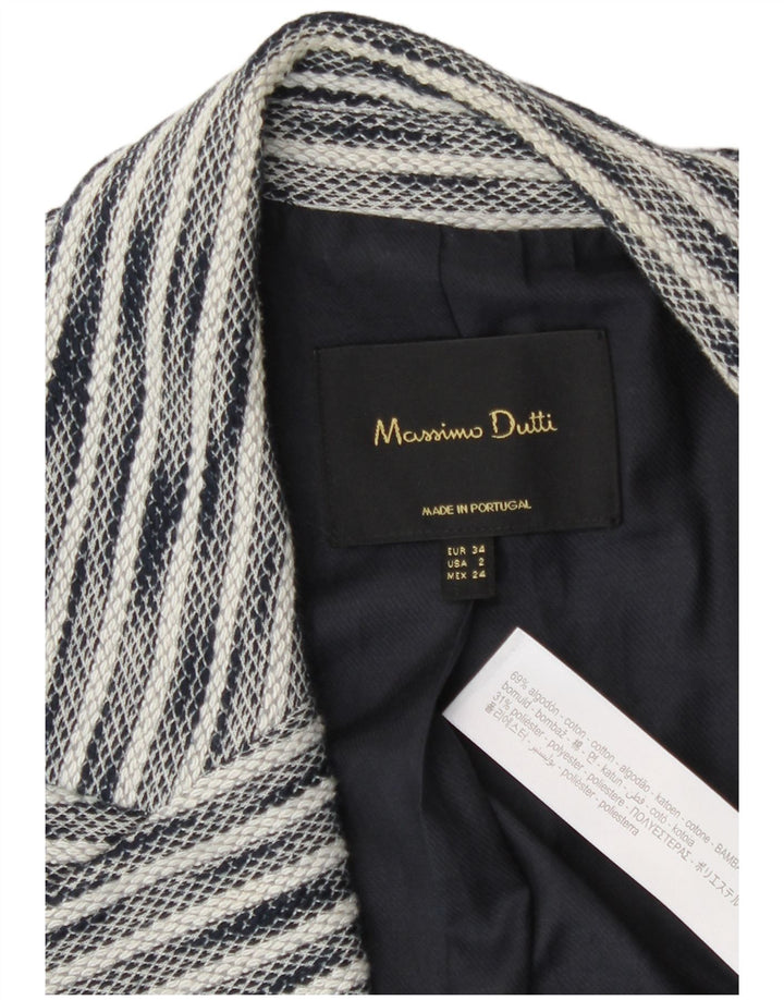 Женский пиджак Massimo Dutti EU 34 2XS Темно-синий с крапинками из хлопка