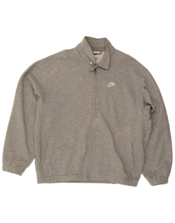 Мужская спортивная куртка Nike XL, серый хлопок с крапинками