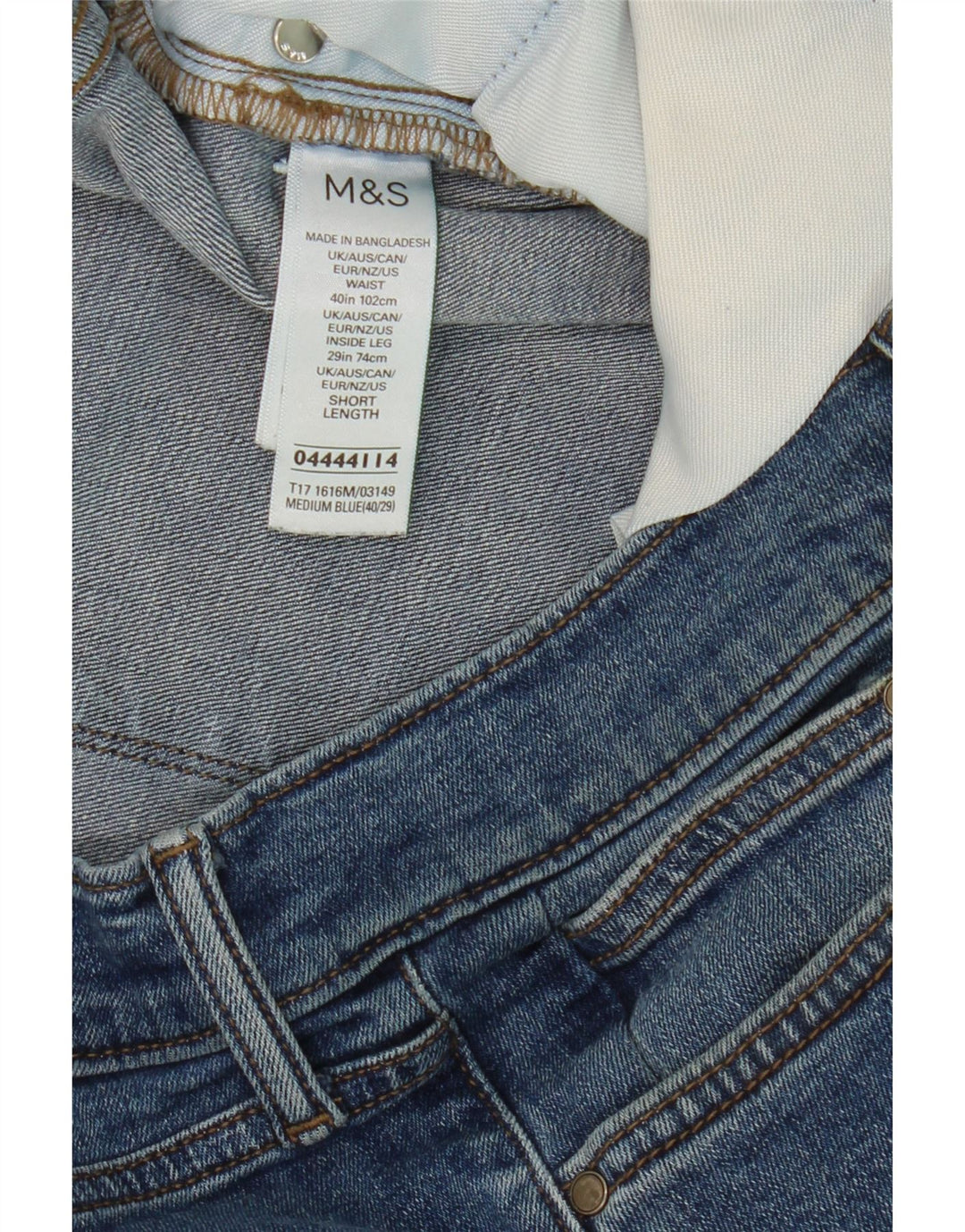 Мужские прямые джинсы Marks & Spencer W40 L29 синие, хлопок