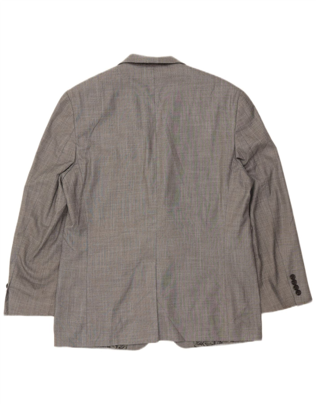 Мужской пиджак Chaps на 2 пуговицах, Великобритания 40, большой серый полиэстер с шевроном