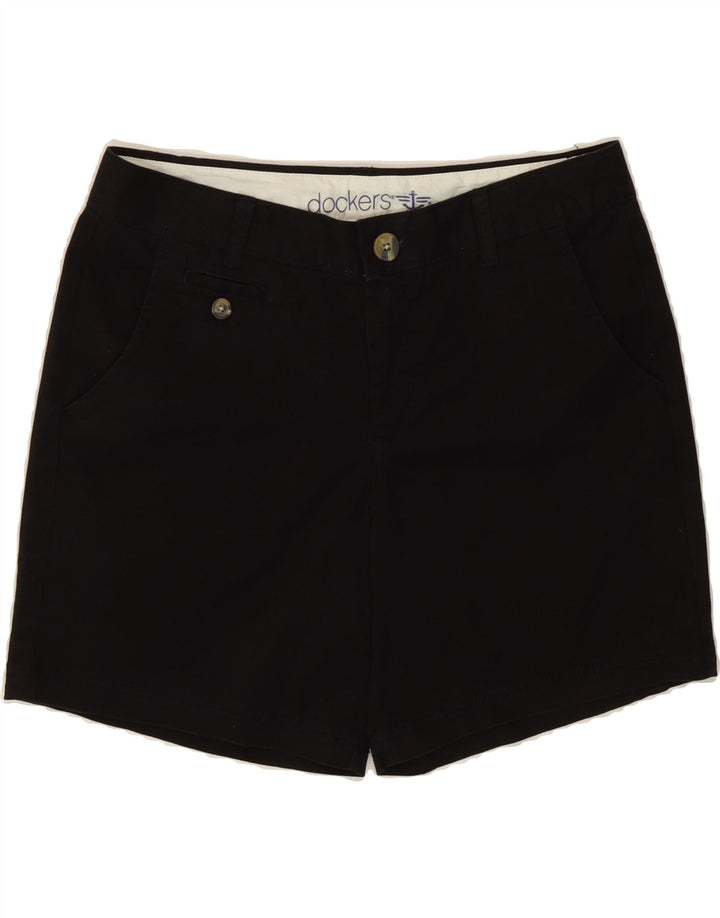 DOCKERS Womens Casual Shorts US 8 Medium W32  Black Cotton Vintage Dockers and Second-Hand Dockers from Messina Hembry 