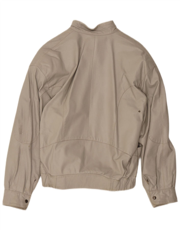 Мужская кожаная куртка Moda Italiana IT 48 Medium Beige Leather