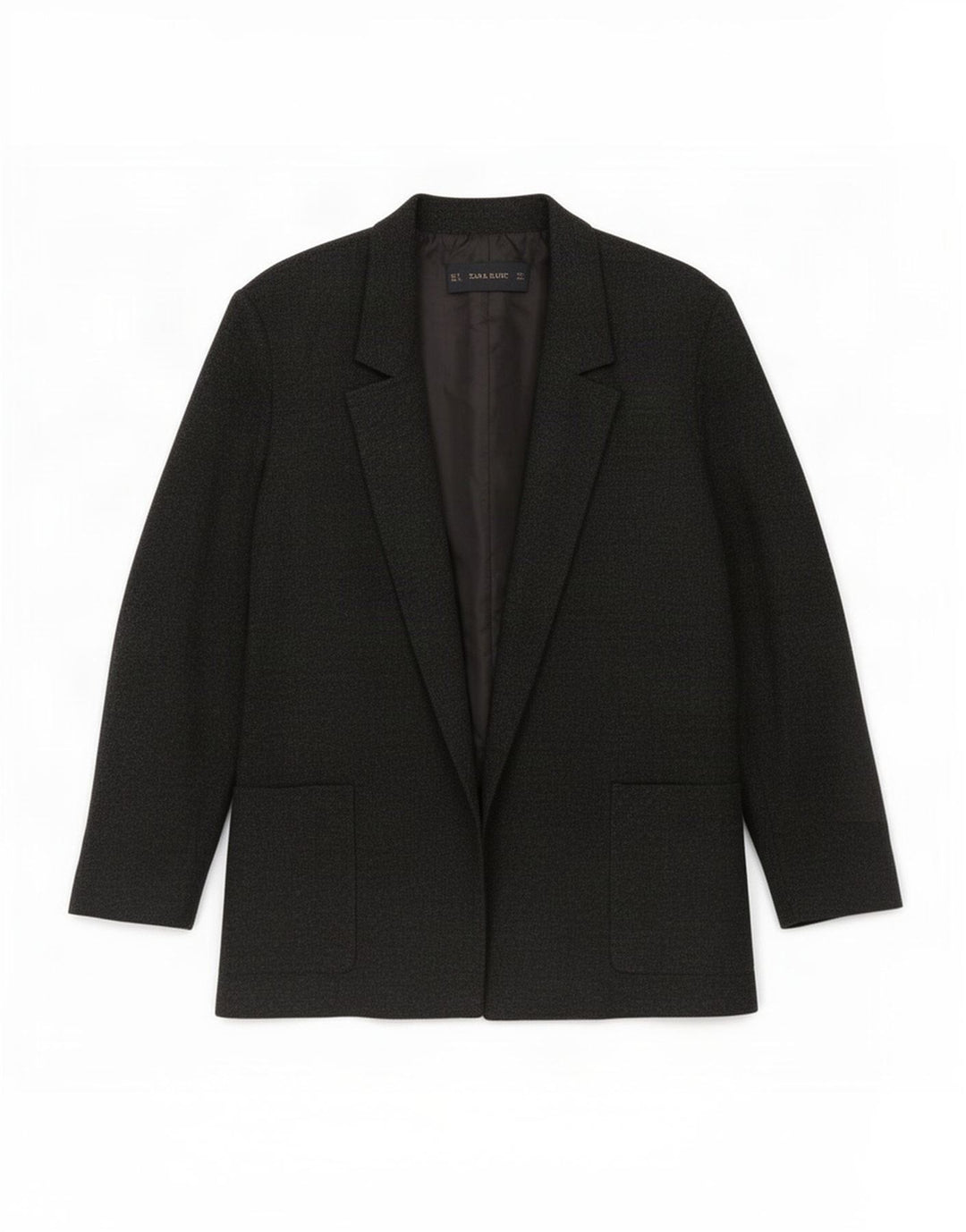 Женский открытый пиджак Zara UK 14, большой черный