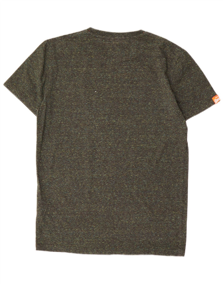 Мужская футболка Superdry Top среднего размера, хаки, крапинка, хлопок